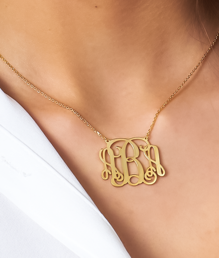 Ariel Tasarım Harfli Kolye