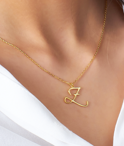 Mimosa Kişiye Özel İtalik Harfli Kolye