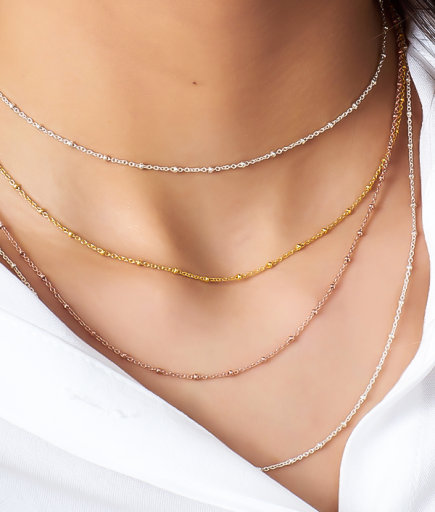 Artur 3 Seçinizli Çoklu Zincir Kolye