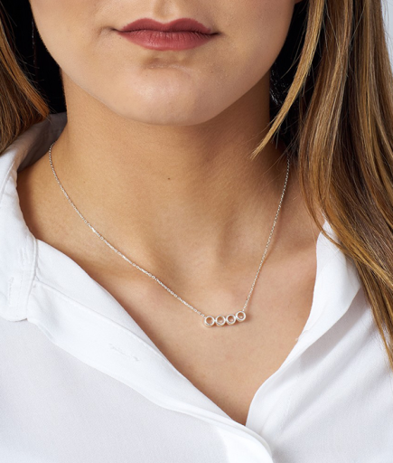 Navi Gümüş Sıra Halkalı Kolye