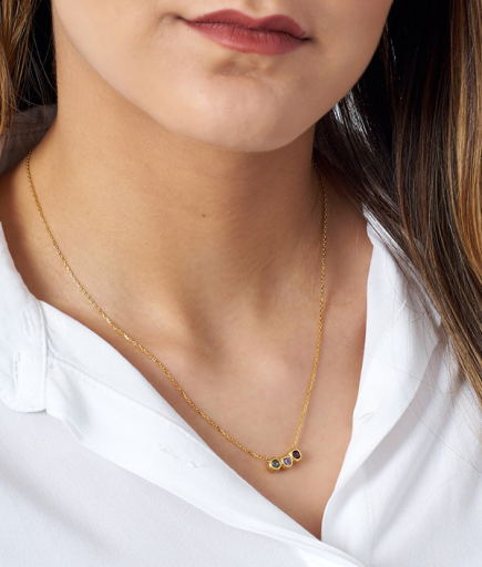 Aliot Üç Seçiniz Taşlı Kolye