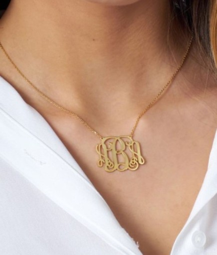 Ariel Tasarım Harfli Kolye