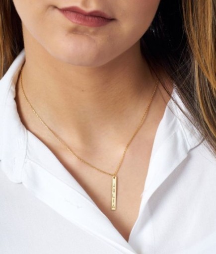 Moana Uzun Dikdörtgen Plaka İsimli Kolye